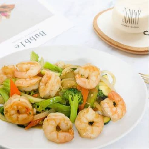 Garlic Prawn With Vegetables蒜虾